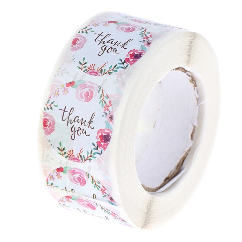 500 Thank you stickers labels roll packaging